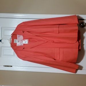 Cato linen blend coral pant suit